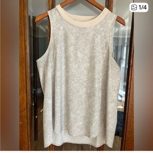 Athleta Zephyr Cream Top M